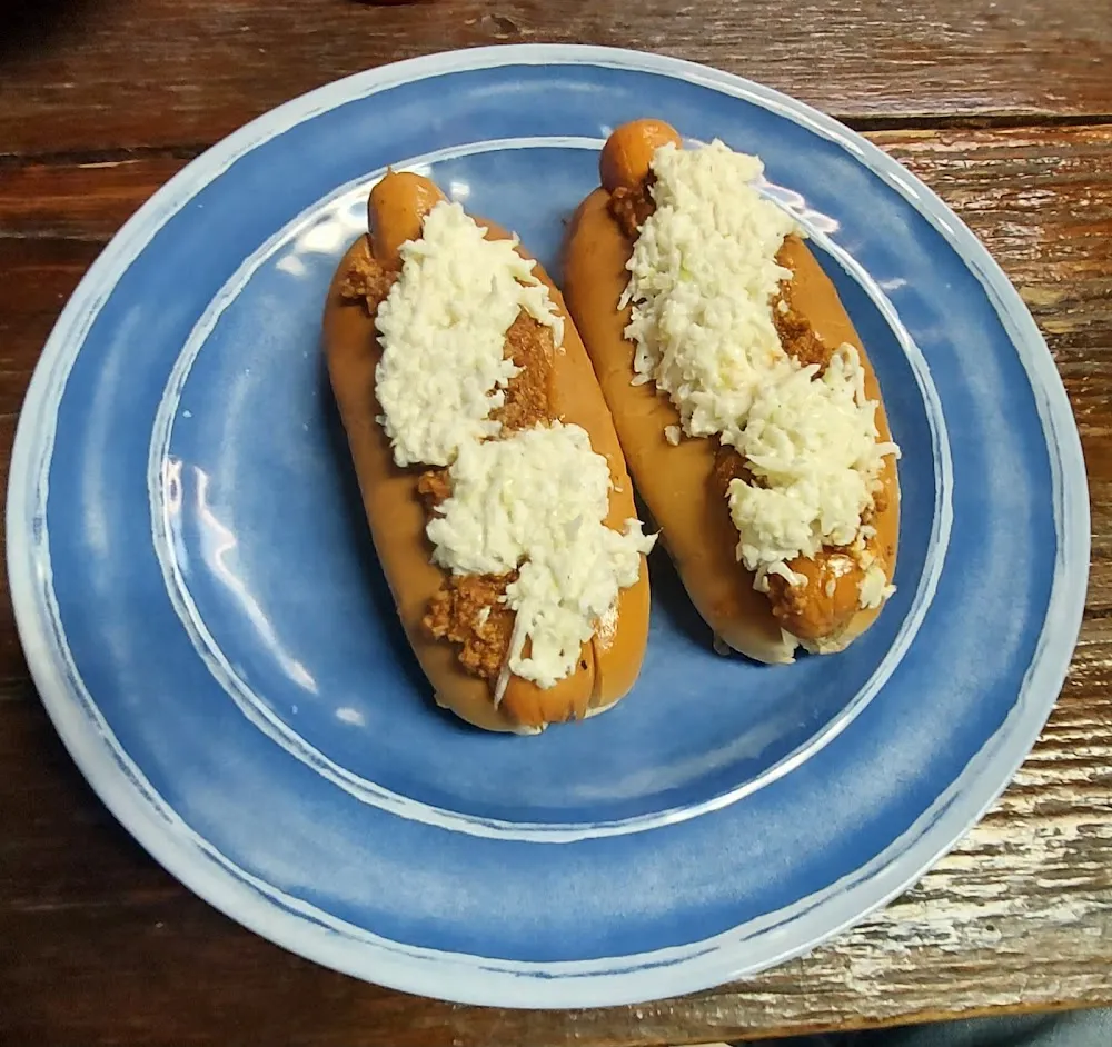 Hot Dogs with Chili & Slaw